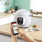 MOULINEX Cookeo+ Smart Electric Pressure Cooker, 6L – 100 Recipes, White – CE851127-E