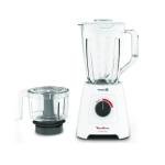 MOULINEX Blendforce 4-in-1 XL Blender, 600W, 2L Jar + 550ml Chopper, White – LM42X127