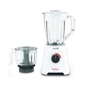 MOULINEX Blendforce 4-in-1 XL Blender, 600W, 2L Jar + 550ml Chopper, White – LM42X127