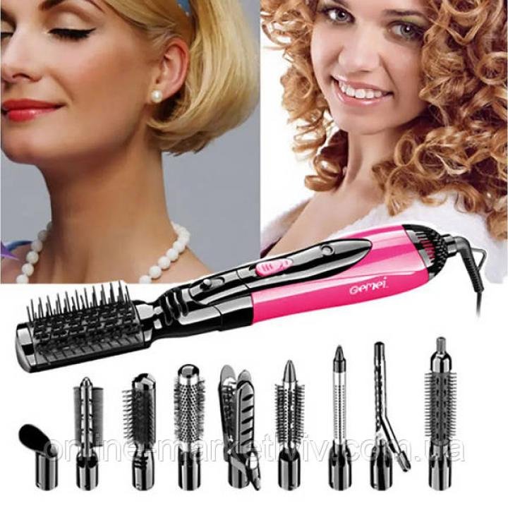 GEEMY GM-4835 Professional 10-in-1 Hair Dryer – 2200W High-Speed Salon Styler with 3 Speed Settings, Diffuser & Concentrator Nozzles (110V/220V)