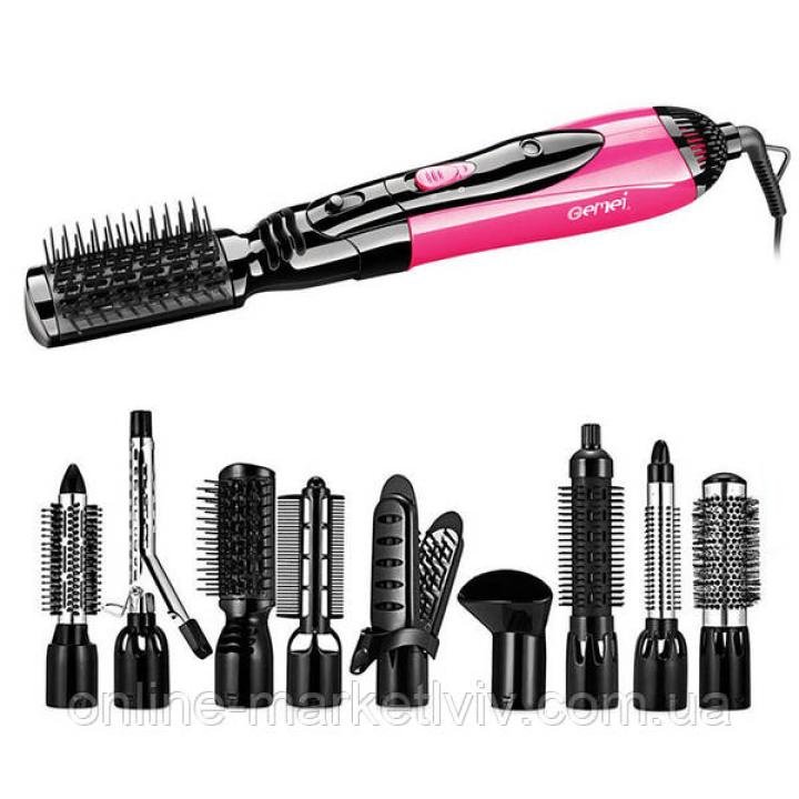 GEEMY GM-4835 Professional 10-in-1 Hair Dryer – 2200W High-Speed Salon Styler with 3 Speed Settings, Diffuser & Concentrator Nozzles (110V/220V)